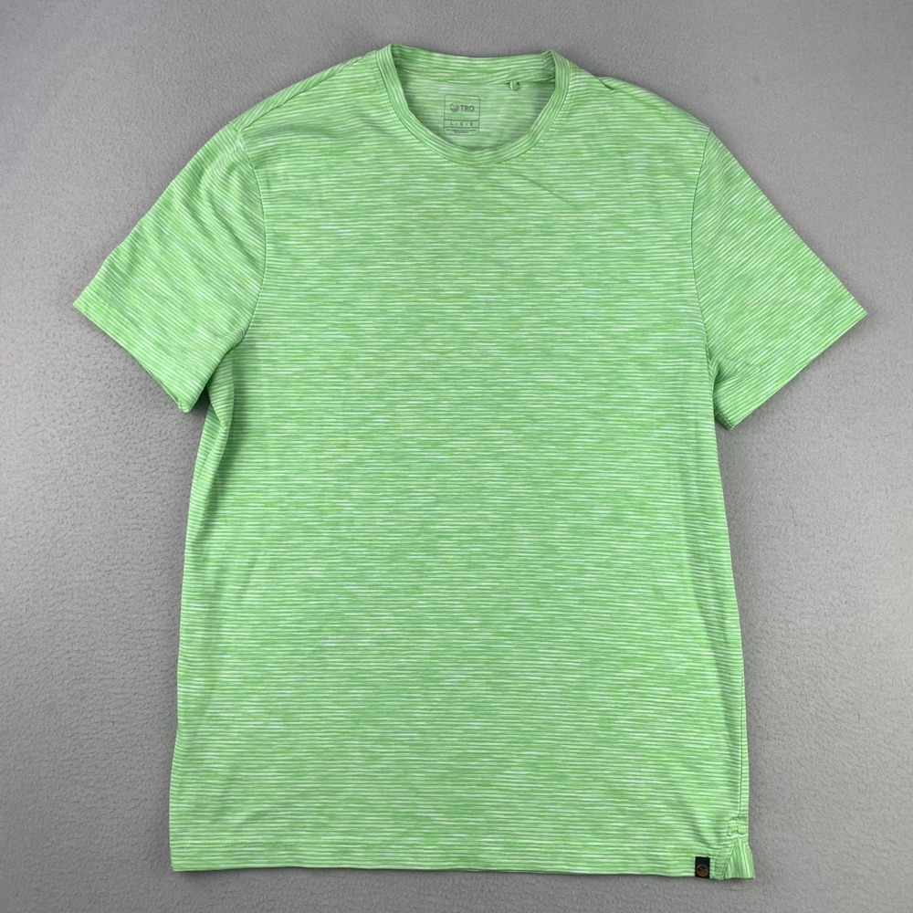 TRO Performance T-Shirt Men Large Green Space Dye Short Sleeve Tee‎ Outdoor